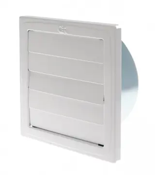 (045350) Rešetka ventilacijska 150x150mm 110mm bijela 8672