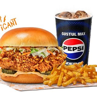 Spicy Coleslaw Chicken Sandwich Large Meal