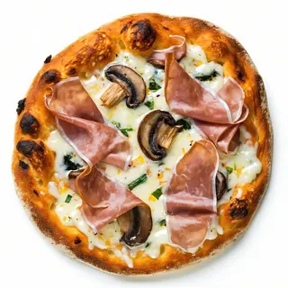 Cotto e funghi