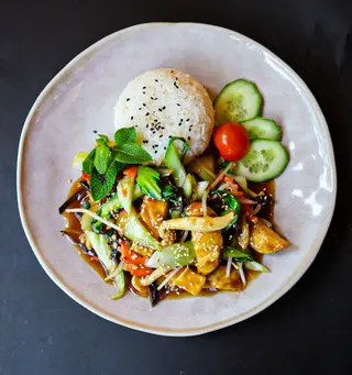 Cải Chip Xào Nấm + Đậu Phụ