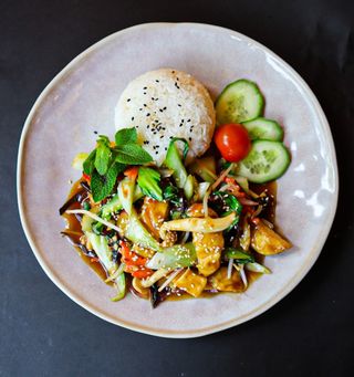 Cải Chip Xào Nấm + Đậu Phụ