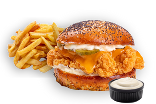 Crispy Chicken burger meniu