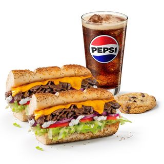 Menú Bistec y Queso (30 cm.)