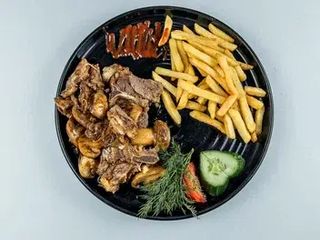 Ребрышки с грибами