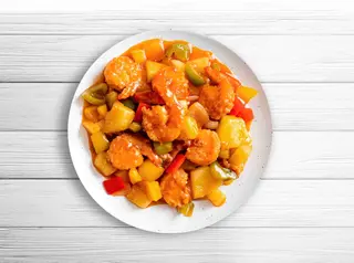 56.Langostinos salsa agridulce