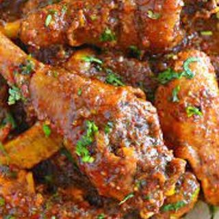 Chicken Kienyeji Served With Rice / Chips/Ugali