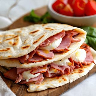 Piada cotto e mozzarella