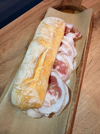 Panino pancetta piacentina DOP