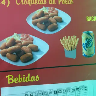 Menú Croquetas De Pollo