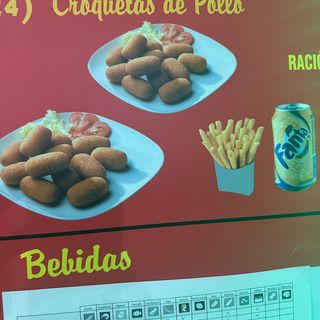 Menú Croquetas De Pollo