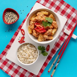 Рис з куркою в імбирному соусі