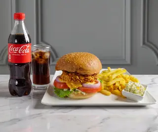 Crispy burger + frites