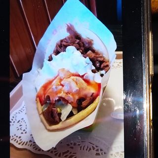 Kebab mixto con queso 