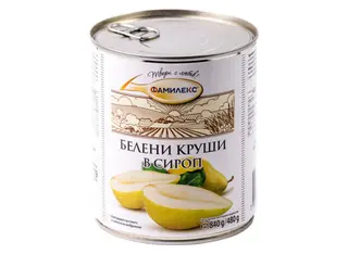Круши белени в сироп Фамилекс (800г)