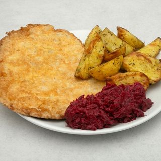 Zestaw z kotletem schabowym