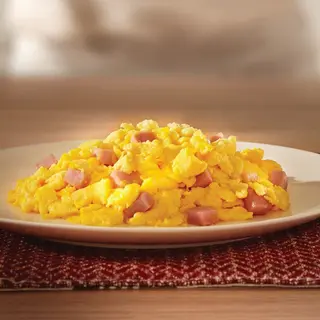Huevos revueltos con jamón