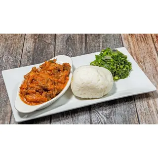 Beef Wet Fry And Ugali / Chapati / Rice