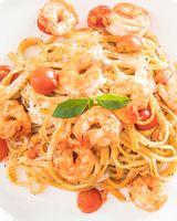 Tagliatelle Aux Crevettes Croustillantes