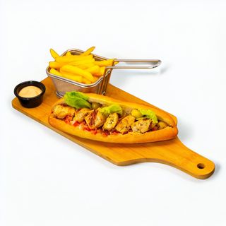 Sandwich Brochettes De Poulet Mariné