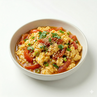 Tomate con huevo salteado (西红柿炒鸡蛋)