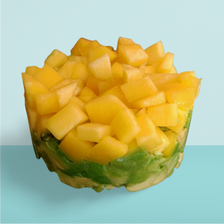 Tartar di avocado, mango e sesamo vegan 
