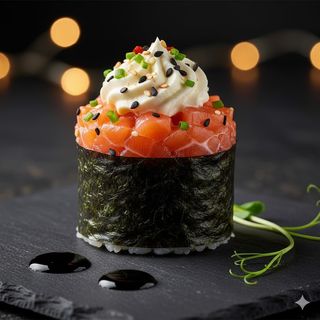 Gunkan con salmone e philadelphia 2Pz.