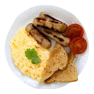 Egg sausage and toast