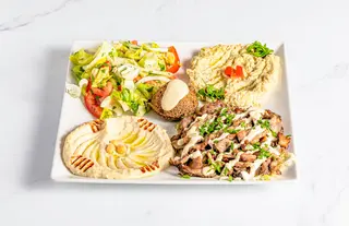Combinado shawarma con ensalada (sin gluten/h alal) - مشكل شاورما