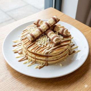 Pancake al Kinder Bueno bianco