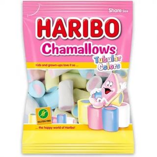 Caramelos de Goma Chamallows Tubular Colors Haribo sin Gluten 250 Gr.