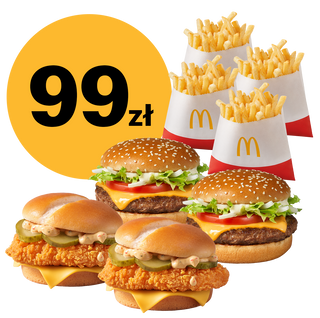 2x WieśMac® + 2x McCrispy Spicy® + 4x Frytki małe