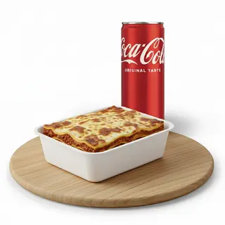 Lasagna di carne + Lattina Coca-Cola