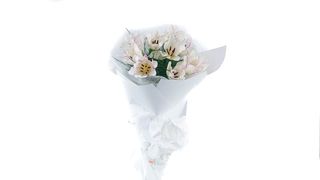 Okrugli buket od 11 belih lala