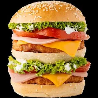 HAMBURGUESA POLLO REBOZADA DOBLE Y SUPER