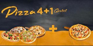 Oferta pizza 4+1 gratis+4 sosuri dulci gratis