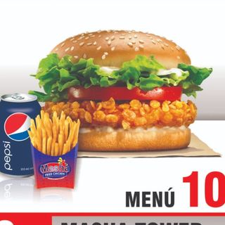 Menú 10. CRISPY CHICKEN BURGER 