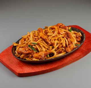 Цомян с курицей и грибами