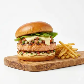 Burger somon (picant / nepicant)