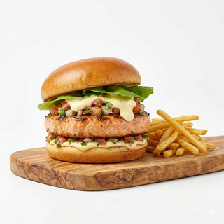Burger somon (picant / nepicant)