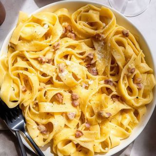 Taghliatelle carbonara