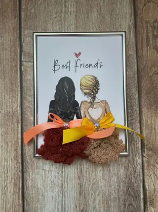 Tablou cu licheni - Best friends