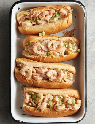 Hot Dog with Shrimp Filling