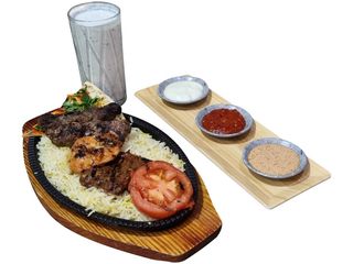 Zestaw Mashawe Mix - 3 rodzaje grillowanych mięs (Danie + Ayran)