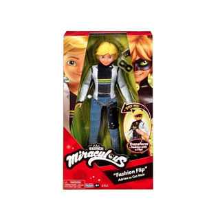Papusa Miraculous Adrien to Cat Noir, cu paiete reversibile [4212472]