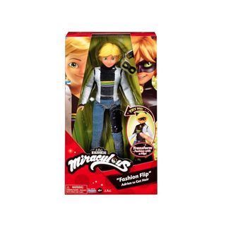 Papusa Miraculous Adrien to Cat Noir, cu paiete reversibile [4212472]