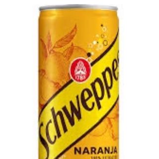 Lata Schweppes naranja 
