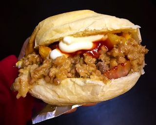 Panino con cheese steak