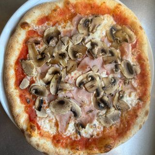 Pizza prosciutto e funghi (32 cm.)