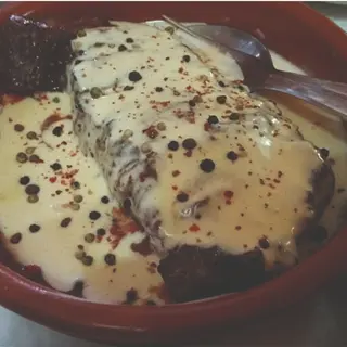Bife de Pimentas com Fritas