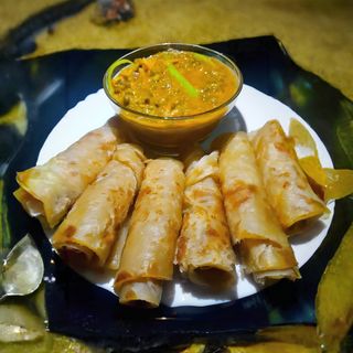Green Lentils with Chapati